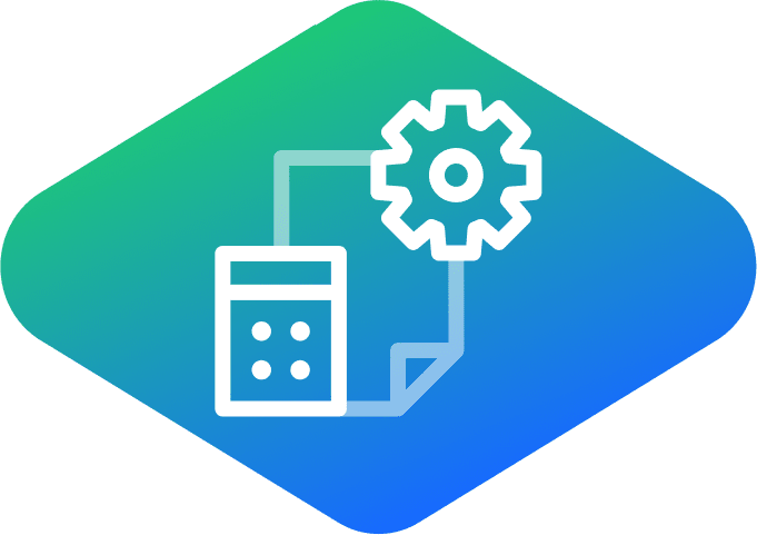 gear and calculator icon