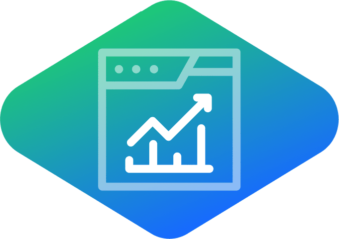Trend chart in browser icon